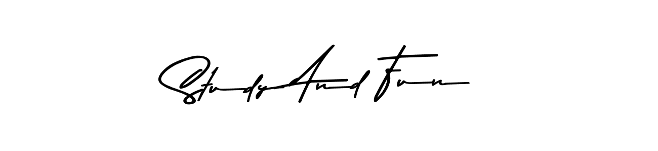 Make a beautiful signature design for name Study And Fun. With this signature (Asem Kandis PERSONAL USE) style, you can create a handwritten signature for free. Study And Fun signature style 9 images and pictures png