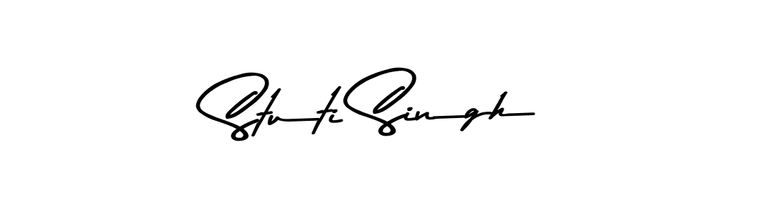 Create a beautiful signature design for name Stuti Singh. With this signature (Asem Kandis PERSONAL USE) fonts, you can make a handwritten signature for free. Stuti Singh signature style 9 images and pictures png