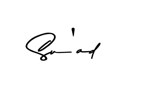 Also You can easily find your signature by using the search form. We will create Su'ad name handwritten signature images for you free of cost using Asem Kandis PERSONAL USE sign style. Su'ad signature style 9 images and pictures png