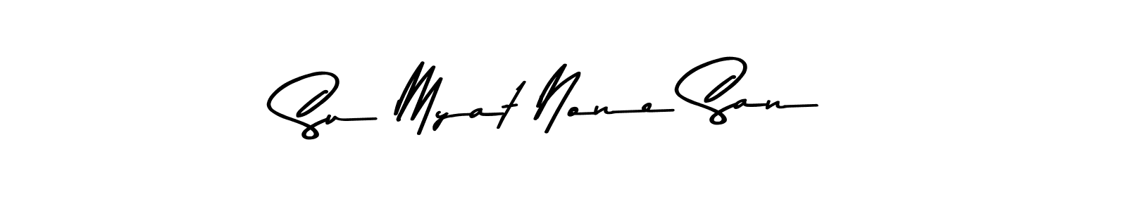 Asem Kandis PERSONAL USE is a professional signature style that is perfect for those who want to add a touch of class to their signature. It is also a great choice for those who want to make their signature more unique. Get Su Myat None San name to fancy signature for free. Su Myat None San signature style 9 images and pictures png