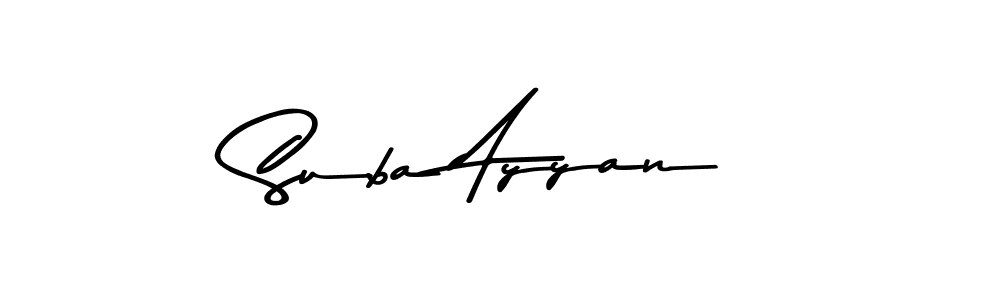 Make a beautiful signature design for name Suba Ayyan. With this signature (Asem Kandis PERSONAL USE) style, you can create a handwritten signature for free. Suba Ayyan signature style 9 images and pictures png