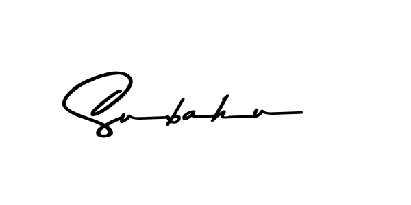 Make a beautiful signature design for name Subahu. With this signature (Asem Kandis PERSONAL USE) style, you can create a handwritten signature for free. Subahu signature style 9 images and pictures png