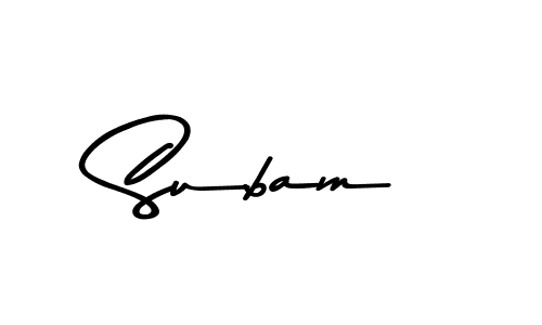 Similarly Asem Kandis PERSONAL USE is the best handwritten signature design. Signature creator online .You can use it as an online autograph creator for name Subam. Subam signature style 9 images and pictures png