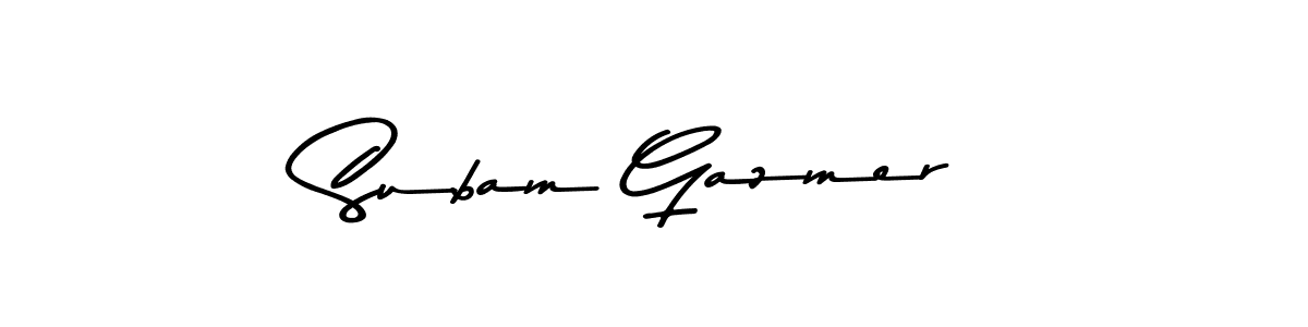 Once you've used our free online signature maker to create your best signature Asem Kandis PERSONAL USE style, it's time to enjoy all of the benefits that Subam Gazmer name signing documents. Subam Gazmer signature style 9 images and pictures png