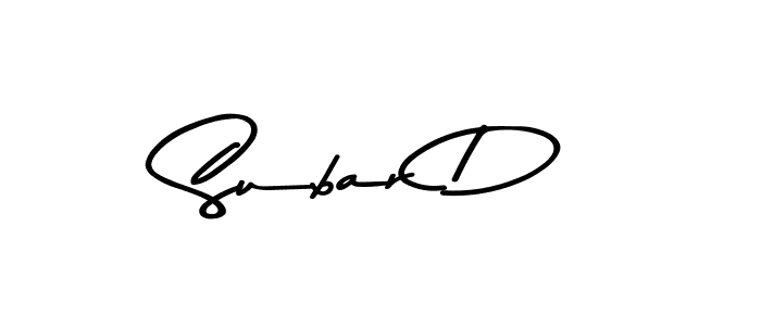 How to make Subar D name signature. Use Asem Kandis PERSONAL USE style for creating short signs online. This is the latest handwritten sign. Subar D signature style 9 images and pictures png