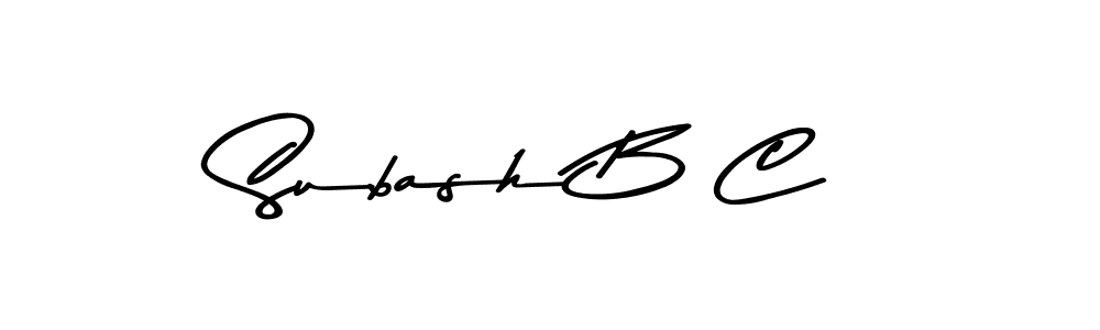 Subash B C stylish signature style. Best Handwritten Sign (Asem Kandis PERSONAL USE) for my name. Handwritten Signature Collection Ideas for my name Subash B C. Subash B C signature style 9 images and pictures png