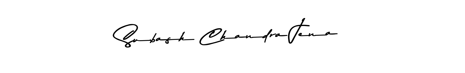 How to make Subash Chandra Jena name signature. Use Asem Kandis PERSONAL USE style for creating short signs online. This is the latest handwritten sign. Subash Chandra Jena signature style 9 images and pictures png