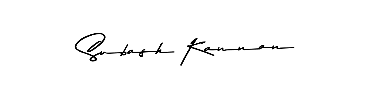 Create a beautiful signature design for name Subash Kannan. With this signature (Asem Kandis PERSONAL USE) fonts, you can make a handwritten signature for free. Subash Kannan signature style 9 images and pictures png