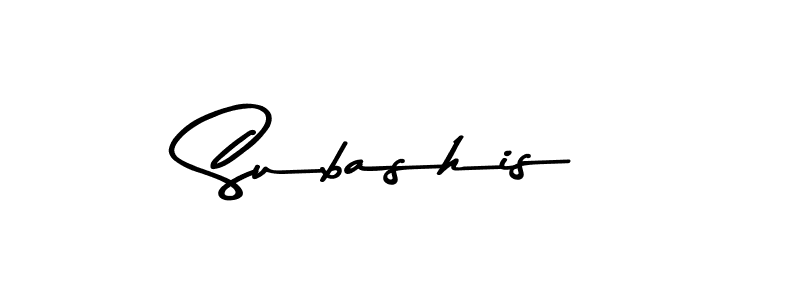 Design your own signature with our free online signature maker. With this signature software, you can create a handwritten (Asem Kandis PERSONAL USE) signature for name Subashis. Subashis signature style 9 images and pictures png