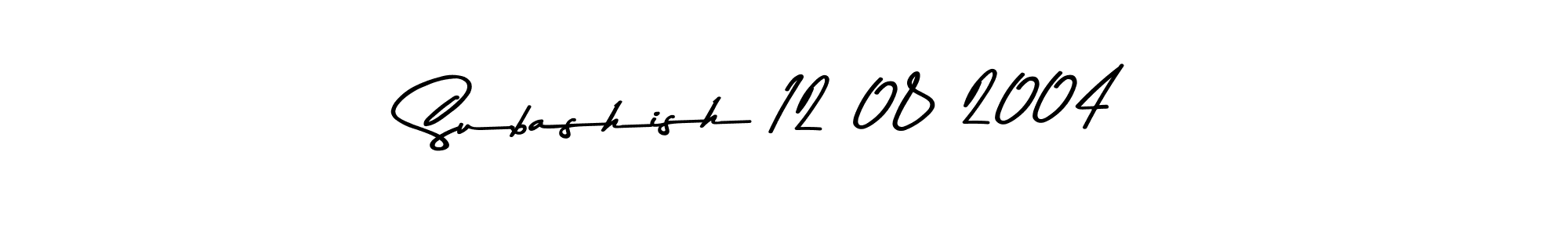 Use a signature maker to create a handwritten signature online. With this signature software, you can design (Asem Kandis PERSONAL USE) your own signature for name Subashish 12 08 2004. Subashish 12 08 2004 signature style 9 images and pictures png