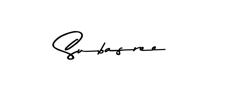 Make a beautiful signature design for name Subasree. Use this online signature maker to create a handwritten signature for free. Subasree signature style 9 images and pictures png