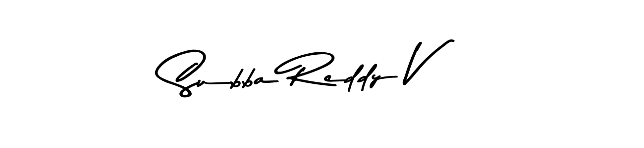 Use a signature maker to create a handwritten signature online. With this signature software, you can design (Asem Kandis PERSONAL USE) your own signature for name Subba Reddy V. Subba Reddy V signature style 9 images and pictures png