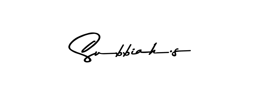 Create a beautiful signature design for name Subbiah.s. With this signature (Asem Kandis PERSONAL USE) fonts, you can make a handwritten signature for free. Subbiah.s signature style 9 images and pictures png