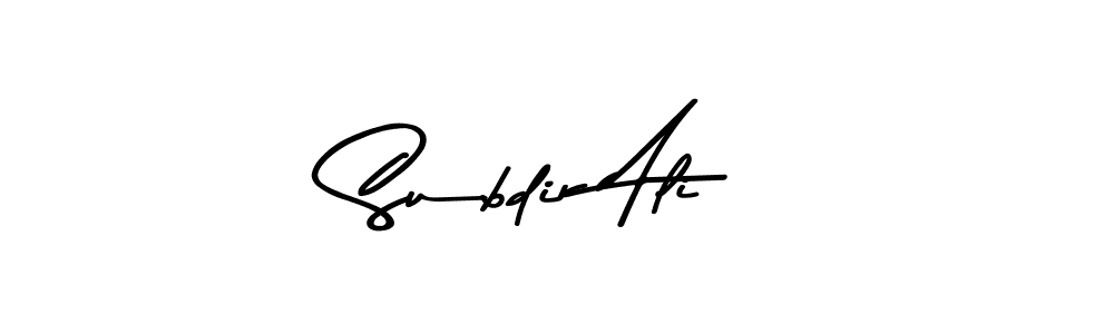 Subdir Ali stylish signature style. Best Handwritten Sign (Asem Kandis PERSONAL USE) for my name. Handwritten Signature Collection Ideas for my name Subdir Ali. Subdir Ali signature style 9 images and pictures png
