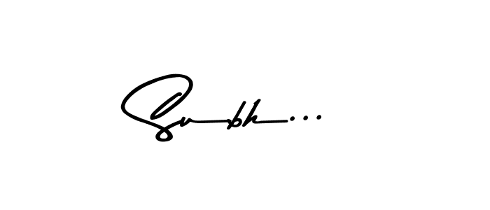 Use a signature maker to create a handwritten signature online. With this signature software, you can design (Asem Kandis PERSONAL USE) your own signature for name Subh.... Subh... signature style 9 images and pictures png