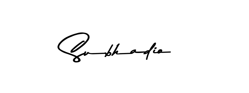 You should practise on your own different ways (Asem Kandis PERSONAL USE) to write your name (Subhadio) in signature. don't let someone else do it for you. Subhadio signature style 9 images and pictures png