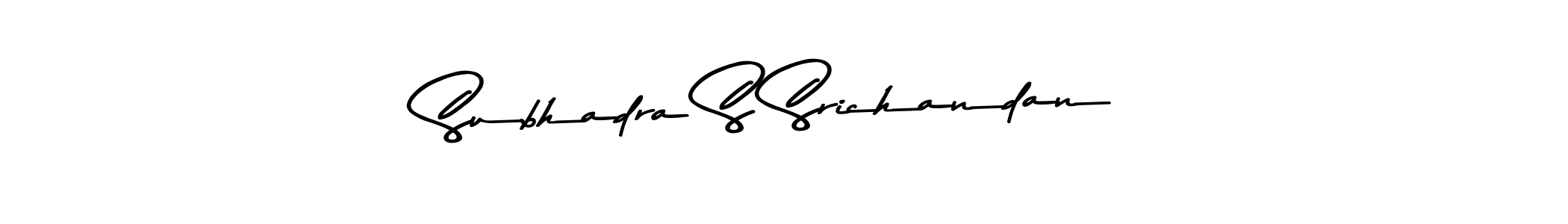 Similarly Asem Kandis PERSONAL USE is the best handwritten signature design. Signature creator online .You can use it as an online autograph creator for name Subhadra S Srichandan. Subhadra S Srichandan signature style 9 images and pictures png