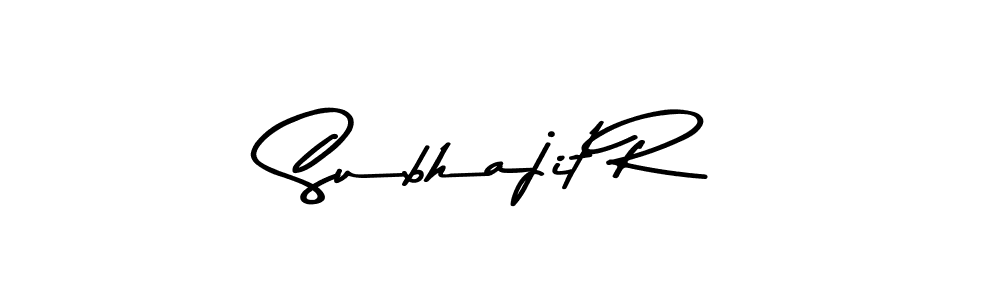 How to make Subhajit R signature? Asem Kandis PERSONAL USE is a professional autograph style. Create handwritten signature for Subhajit R name. Subhajit R signature style 9 images and pictures png