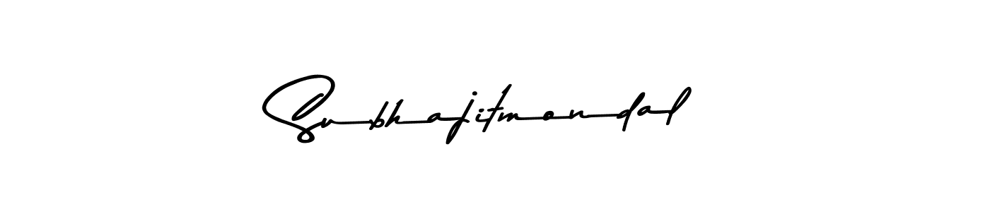 Create a beautiful signature design for name Subhajitmondal. With this signature (Asem Kandis PERSONAL USE) fonts, you can make a handwritten signature for free. Subhajitmondal signature style 9 images and pictures png