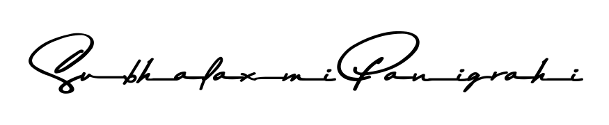 Give your name Subhalaxmi Panigrahi an exquisite flair with the Asem Kandis PERSONAL USE script font. Ideal for contracts, resumes, and formal letterheads. Subhalaxmi Panigrahi signature style 9 images and pictures png