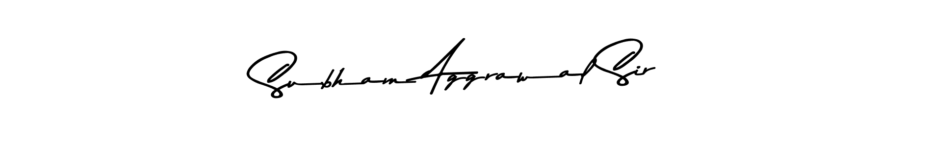 Also we have Subham Aggrawal Sir name is the best signature style. Create professional handwritten signature collection using Asem Kandis PERSONAL USE autograph style. Subham Aggrawal Sir signature style 9 images and pictures png