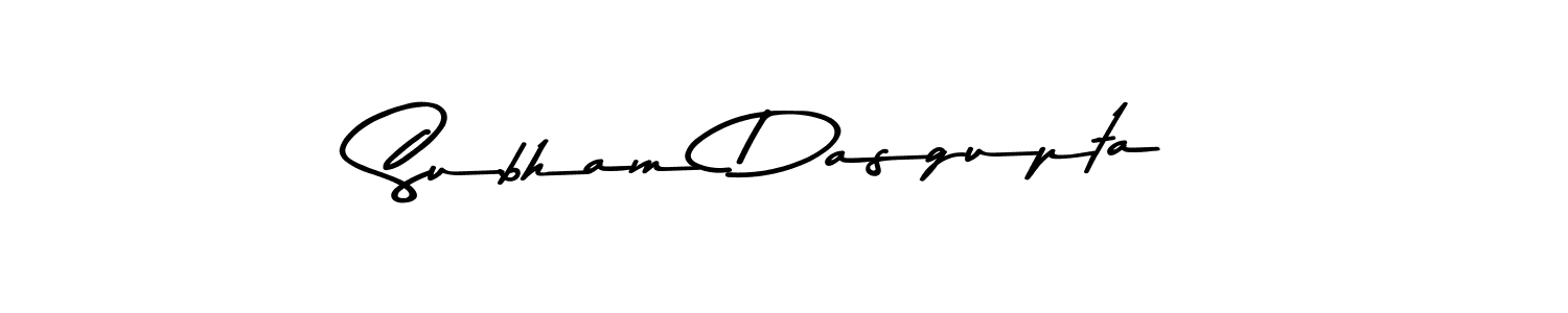 Design your own signature with our free online signature maker. With this signature software, you can create a handwritten (Asem Kandis PERSONAL USE) signature for name Subham Dasgupta. Subham Dasgupta signature style 9 images and pictures png