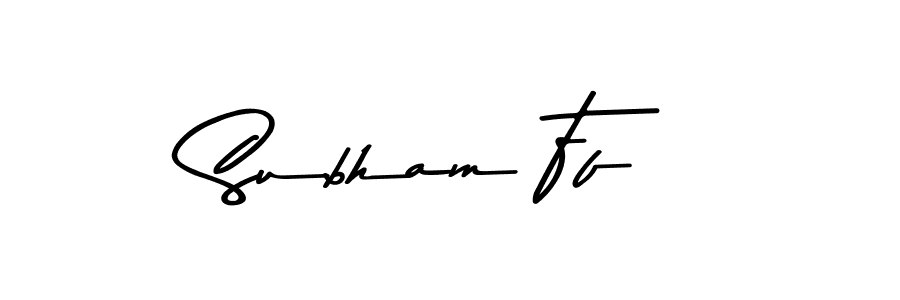 Also You can easily find your signature by using the search form. We will create Subham Ff name handwritten signature images for you free of cost using Asem Kandis PERSONAL USE sign style. Subham Ff signature style 9 images and pictures png