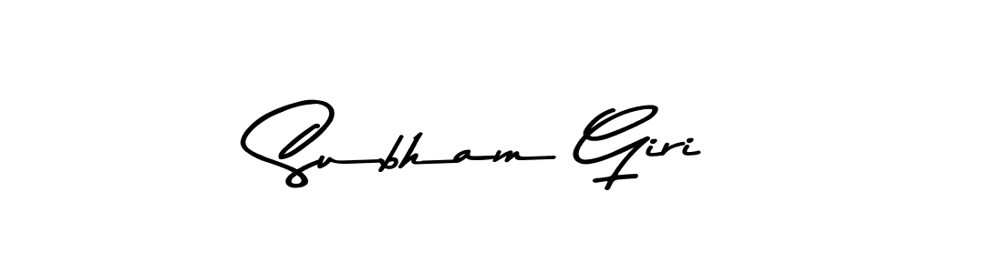 Use a signature maker to create a handwritten signature online. With this signature software, you can design (Asem Kandis PERSONAL USE) your own signature for name Subham Giri. Subham Giri signature style 9 images and pictures png