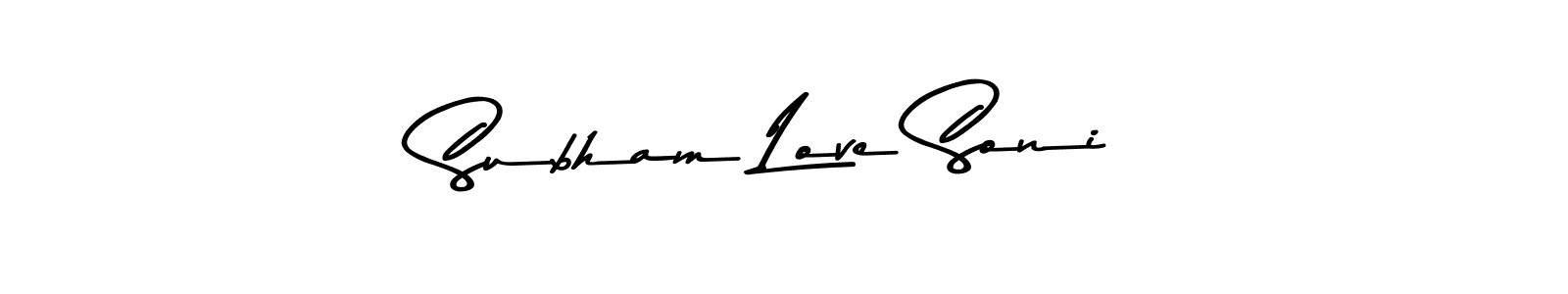 Use a signature maker to create a handwritten signature online. With this signature software, you can design (Asem Kandis PERSONAL USE) your own signature for name Subham Love Soni. Subham Love Soni signature style 9 images and pictures png