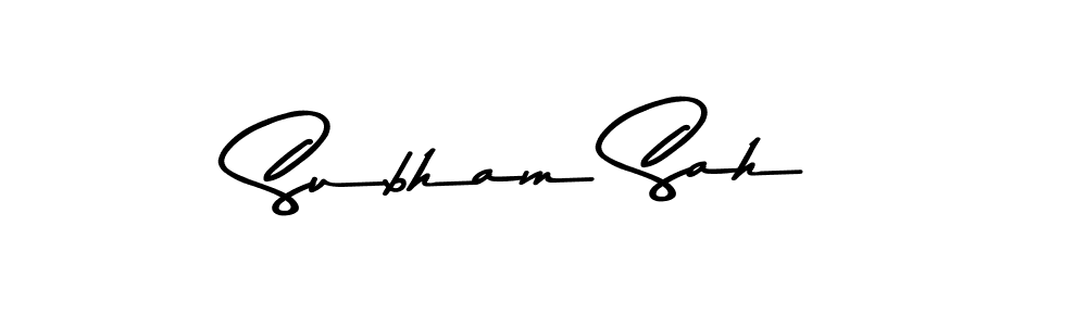 This is the best signature style for the Subham Sah name. Also you like these signature font (Asem Kandis PERSONAL USE). Mix name signature. Subham Sah signature style 9 images and pictures png