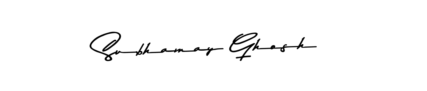 Subhamay Ghosh stylish signature style. Best Handwritten Sign (Asem Kandis PERSONAL USE) for my name. Handwritten Signature Collection Ideas for my name Subhamay Ghosh. Subhamay Ghosh signature style 9 images and pictures png