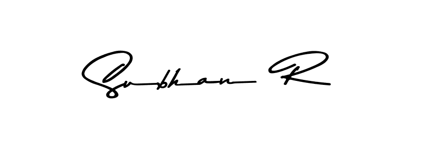 You can use this online signature creator to create a handwritten signature for the name Subhan  R. This is the best online autograph maker. Subhan  R signature style 9 images and pictures png