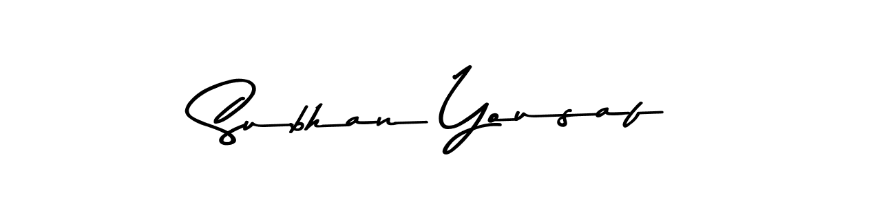 Also You can easily find your signature by using the search form. We will create Subhan Yousaf name handwritten signature images for you free of cost using Asem Kandis PERSONAL USE sign style. Subhan Yousaf signature style 9 images and pictures png