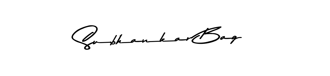 Make a beautiful signature design for name Subhankar Bag. With this signature (Asem Kandis PERSONAL USE) style, you can create a handwritten signature for free. Subhankar Bag signature style 9 images and pictures png