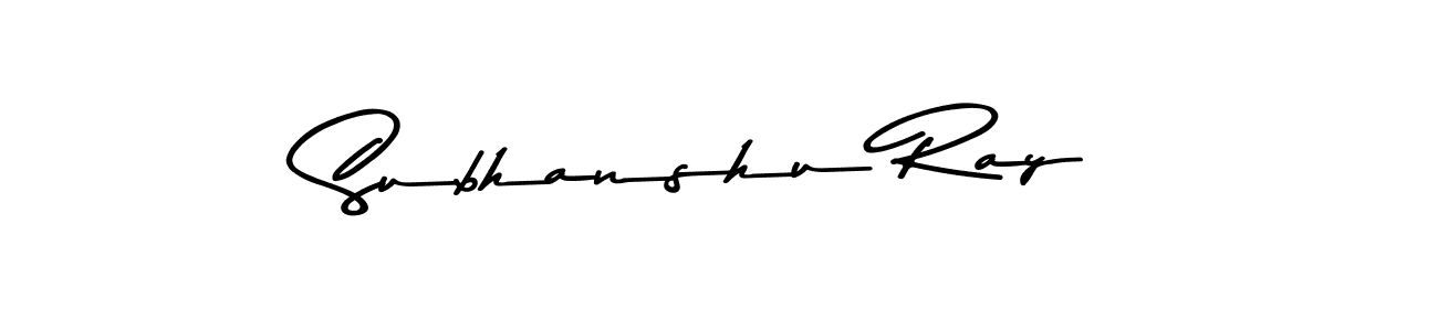 Make a beautiful signature design for name Subhanshu Ray. With this signature (Asem Kandis PERSONAL USE) style, you can create a handwritten signature for free. Subhanshu Ray signature style 9 images and pictures png
