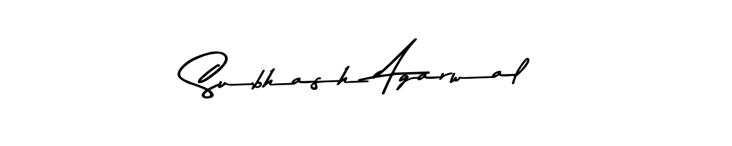 Make a beautiful signature design for name Subhash Agarwal. With this signature (Asem Kandis PERSONAL USE) style, you can create a handwritten signature for free. Subhash Agarwal signature style 9 images and pictures png