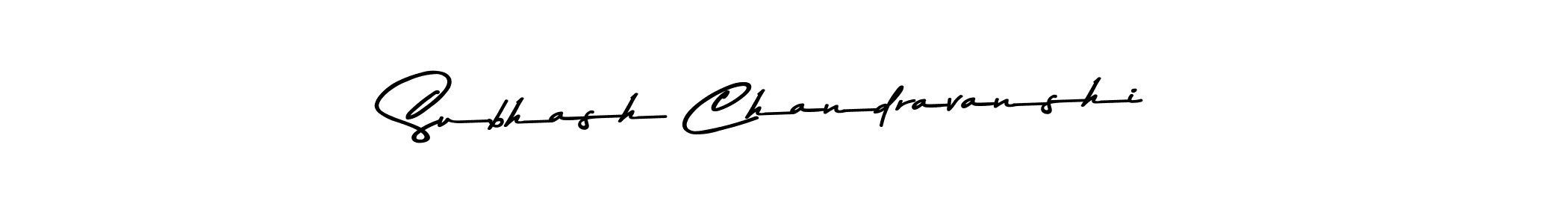 Use a signature maker to create a handwritten signature online. With this signature software, you can design (Asem Kandis PERSONAL USE) your own signature for name Subhash Chandravanshi. Subhash Chandravanshi signature style 9 images and pictures png