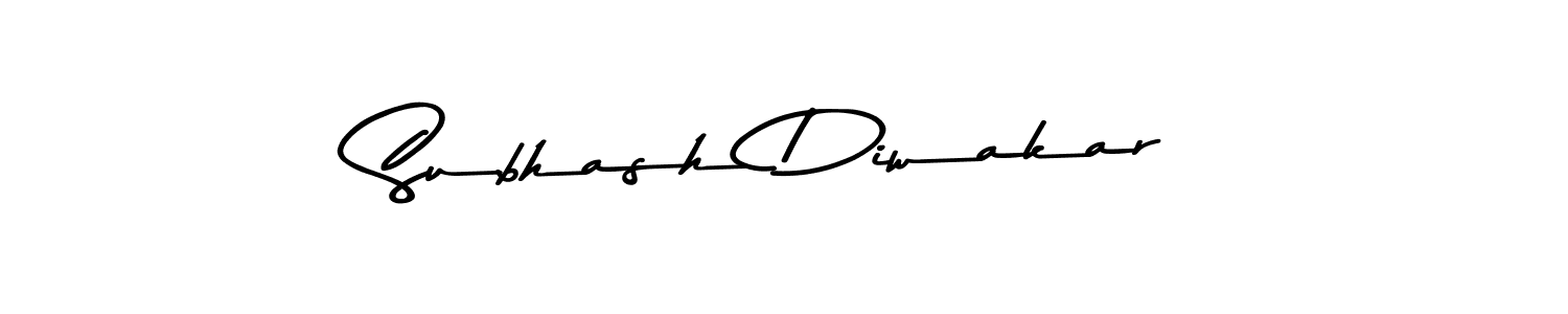 Create a beautiful signature design for name Subhash Diwakar. With this signature (Asem Kandis PERSONAL USE) fonts, you can make a handwritten signature for free. Subhash Diwakar signature style 9 images and pictures png