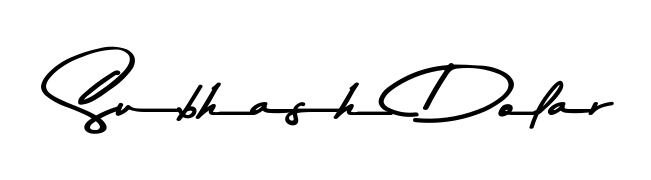 Create an unforgettable impression when signing with Subhash Dolar name styled in Asem Kandis PERSONAL USE typography. 100% free online generator. Subhash Dolar signature style 9 images and pictures png