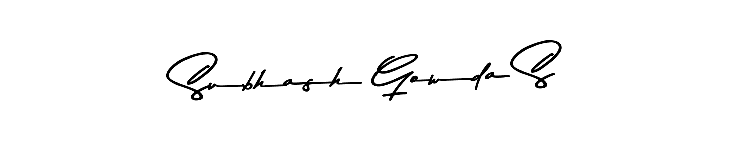 Subhash Gowda S stylish signature style. Best Handwritten Sign (Asem Kandis PERSONAL USE) for my name. Handwritten Signature Collection Ideas for my name Subhash Gowda S. Subhash Gowda S signature style 9 images and pictures png