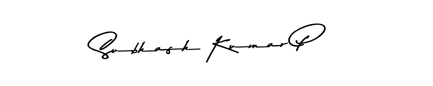 How to make Subhash Kumar P name signature. Use Asem Kandis PERSONAL USE style for creating short signs online. This is the latest handwritten sign. Subhash Kumar P signature style 9 images and pictures png