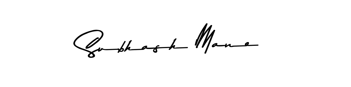 Use a signature maker to create a handwritten signature online. With this signature software, you can design (Asem Kandis PERSONAL USE) your own signature for name Subhash Mane. Subhash Mane signature style 9 images and pictures png
