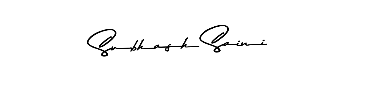 Create a beautiful signature design for name Subhash Saini. With this signature (Asem Kandis PERSONAL USE) fonts, you can make a handwritten signature for free. Subhash Saini signature style 9 images and pictures png