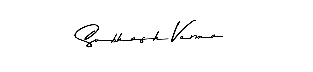 Make a beautiful signature design for name Subhash Verma. With this signature (Asem Kandis PERSONAL USE) style, you can create a handwritten signature for free. Subhash Verma signature style 9 images and pictures png