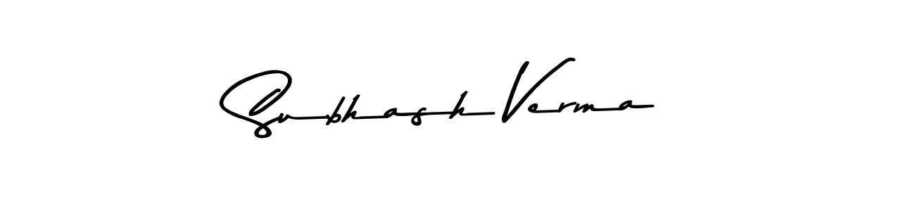 Make a beautiful signature design for name Subhash Verma. With this signature (Asem Kandis PERSONAL USE) style, you can create a handwritten signature for free. Subhash Verma signature style 9 images and pictures png