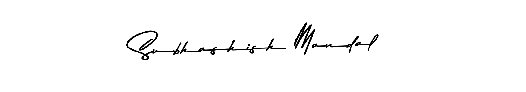 How to make Subhashish Mandal name signature. Use Asem Kandis PERSONAL USE style for creating short signs online. This is the latest handwritten sign. Subhashish Mandal signature style 9 images and pictures png