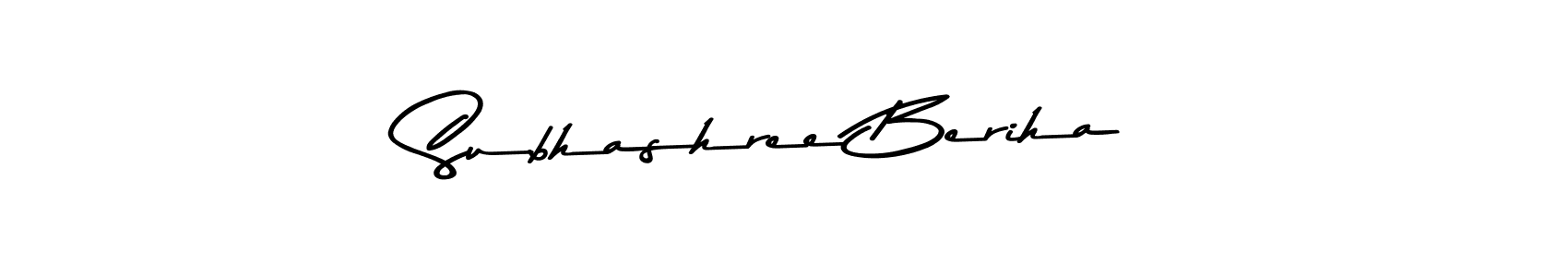 Also You can easily find your signature by using the search form. We will create Subhashree Beriha name handwritten signature images for you free of cost using Asem Kandis PERSONAL USE sign style. Subhashree Beriha signature style 9 images and pictures png