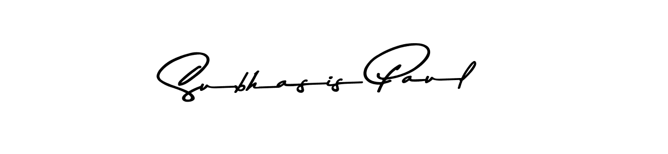 Use a signature maker to create a handwritten signature online. With this signature software, you can design (Asem Kandis PERSONAL USE) your own signature for name Subhasis Paul. Subhasis Paul signature style 9 images and pictures png