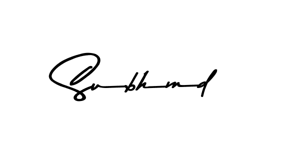 The best way (Asem Kandis PERSONAL USE) to make a short signature is to pick only two or three words in your name. The name Subhmd include a total of six letters. For converting this name. Subhmd signature style 9 images and pictures png