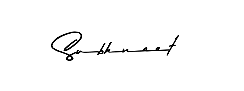 Create a beautiful signature design for name Subhneet. With this signature (Asem Kandis PERSONAL USE) fonts, you can make a handwritten signature for free. Subhneet signature style 9 images and pictures png